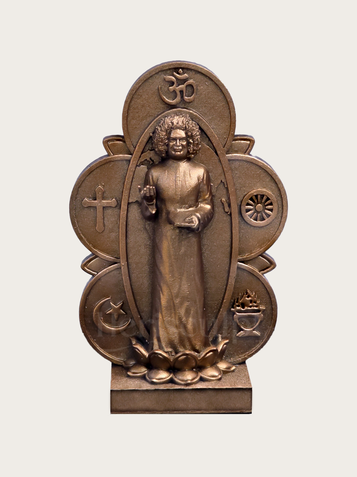 Sathya Sai Baba Murti – 5 Inch Handcrafted Resin Idol for Home Temple & Meditation Decor